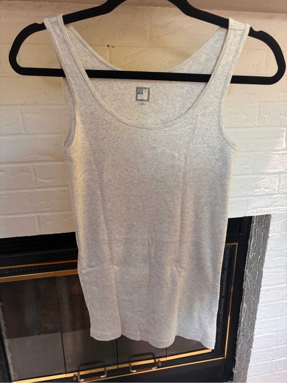 jcpenney Light Heather Gray Scoop Neck Tank Top
